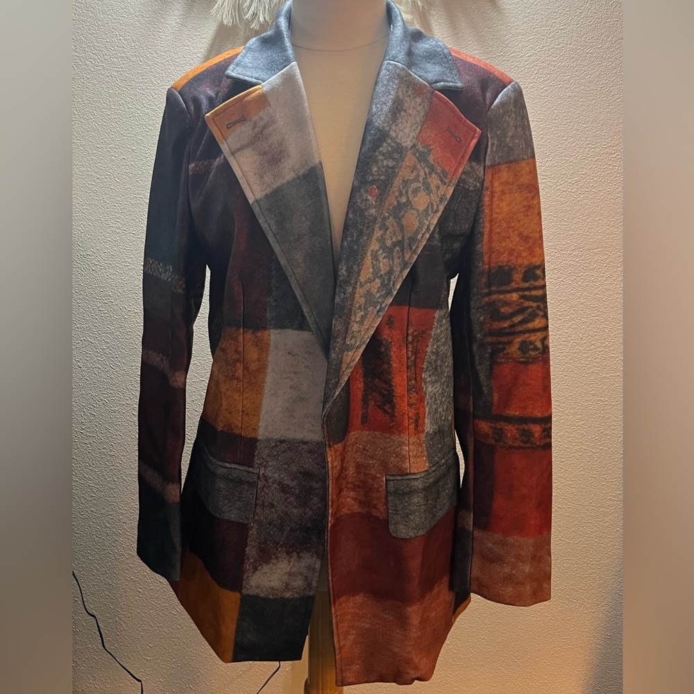 Men's Patchwork Blazer in Multicolor